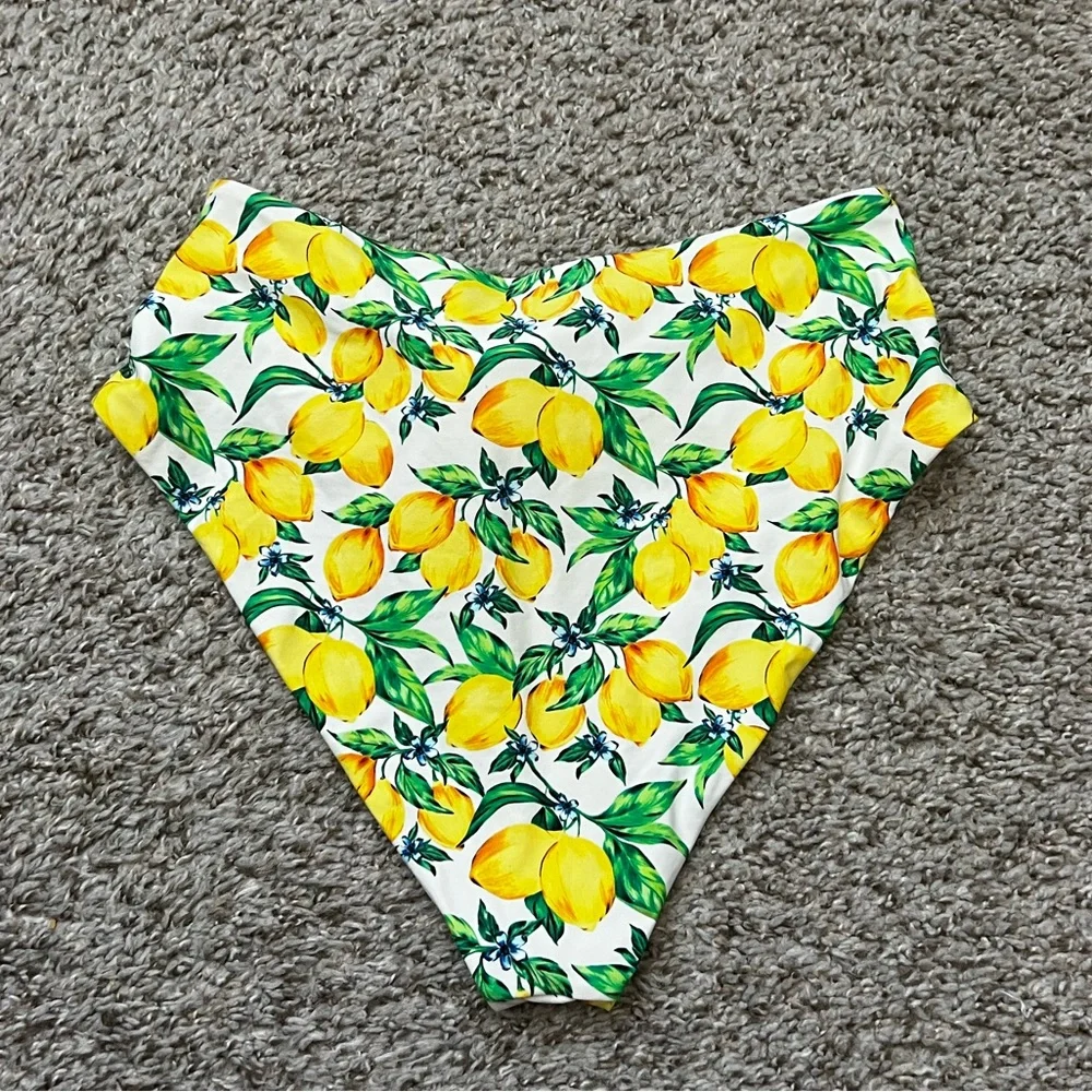 Lemons All Over Onia High Waisted Bikini Bottoms x WeWoreWhat size XS